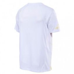 Тенісна футболка чоловіча Babolat Perf Crew Neck Tee Men white/dark yellow Тенісна футболка чоловіча Babolat Perf Crew Neck Tee Men white/dark yellow