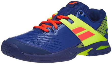 Детские теннисные кроссовки Babolat Propulse All Court Junior blue/fluo aero Детские теннисные кроссовки Babolat Propulse All Court Junior blue/fluo aero