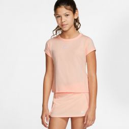 Тенісна футболка дитяча Nike Court G Dry Top SS washed coral/white Тенісна футболка дитяча Nike Court G Dry Top SS washed coral/white