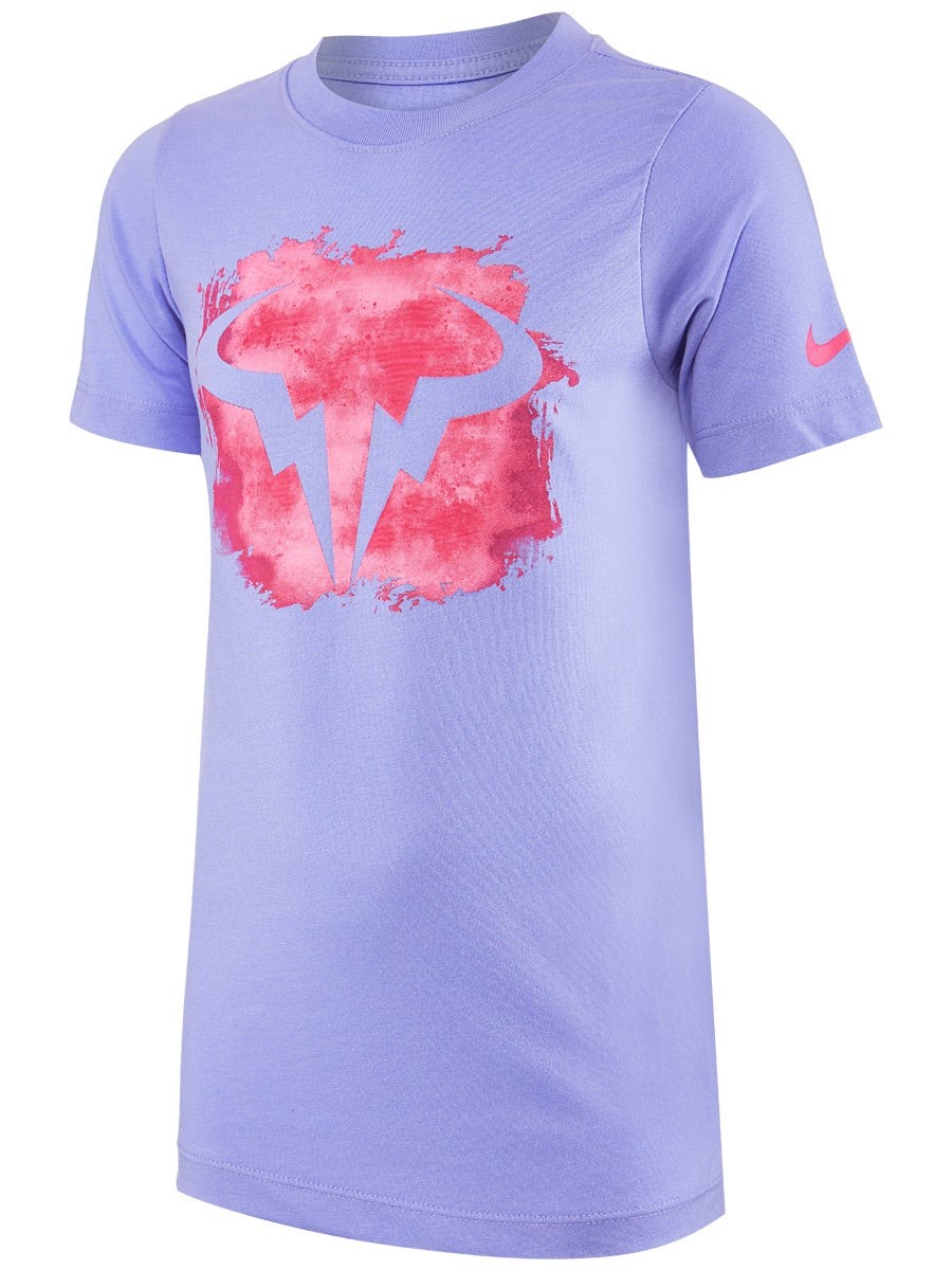 Теннисная футболка детская Nike Court Rafa DB Tee purple pulse/digital pink