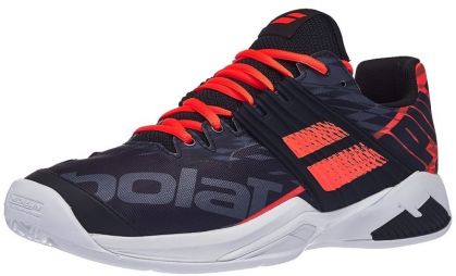 Теннисные кроссовки мужские Babolat Propulse Fury ГРУНТ black/fluo strike Теннисные кроссовки мужские Babolat Propulse Fury ГРУНТ black/fluo strike