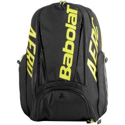 Теннисный рюкзак Babolat Pure Aero Backpack 2021 black/yellow Теннисный рюкзак Babolat Pure Aero Backpack 2021 black/yellow