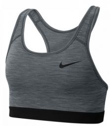 Топ жіночий Nike Swoosh Bra Non Pad grey/black Топ жіночий Nike Swoosh Bra Non Pad grey/black