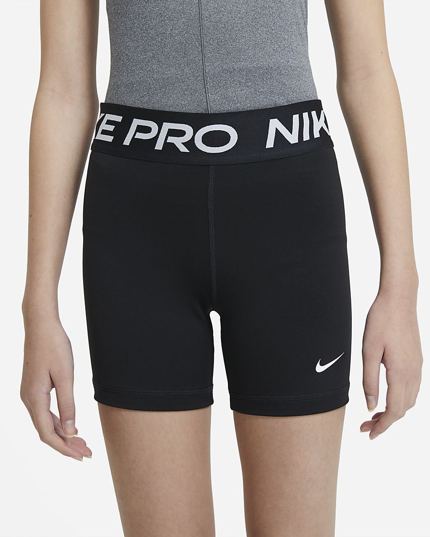 Теннисные шорты детские Nike Pro 3in black/white