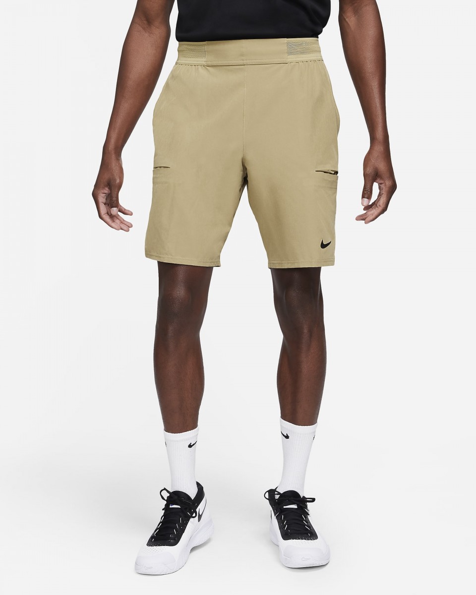 Теннисные шорты мужские Nike Court Advantage Short 9in parachute beige/black