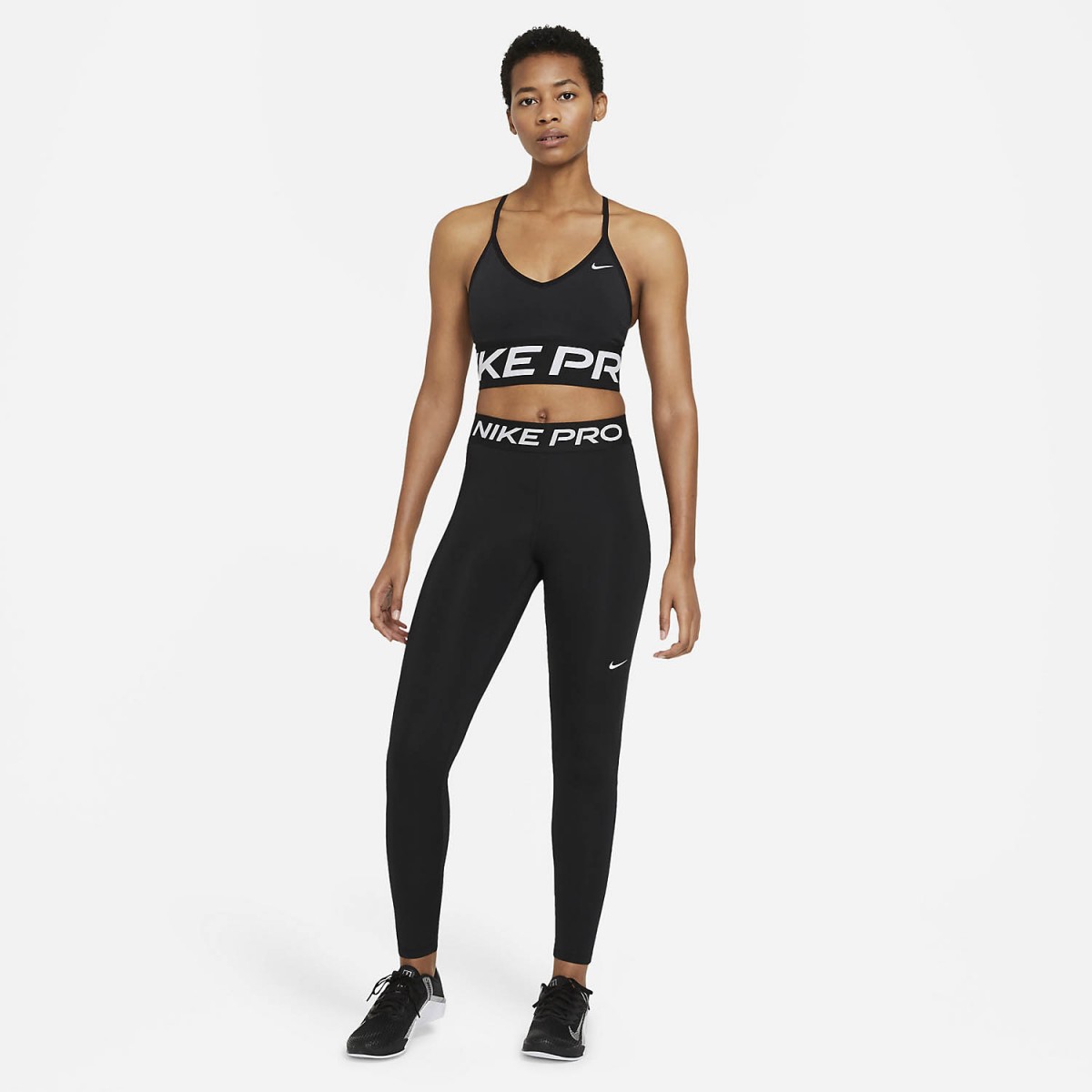 Леггинсы женские Nike Pro 365 Long Tights black/white