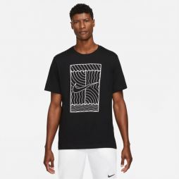 Тенісна футболка чоловіча Nike Court Tee SSNL OZ black/white