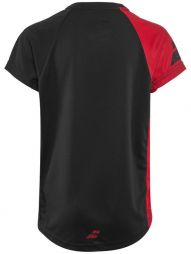 Тенісна футболка дитяча Babolat Performance Crew Neck Tee Boy black/salsa Тенісна футболка дитяча Babolat Performance Crew Neck Tee Boy black/salsa