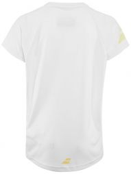 Тенісна футболка дитяча Babolat Performance Crew Neck Tee Boy white/dark yellow Тенісна футболка дитяча Babolat Performance Crew Neck Tee Boy white/dark yellow