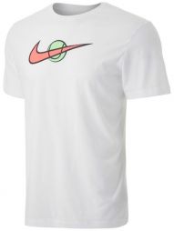 Тенісна футболка чоловіча Nike Court Swoosh Tennis Tee white
