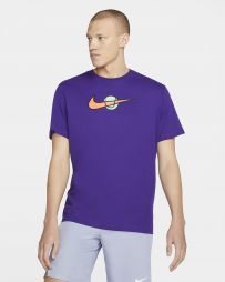 Теннисная футболка мужская Nike Court Swoosh Tennis Tee court purple