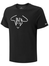 Теннисная футболка мужская Nike Court Rafa Tee Vamos black/white