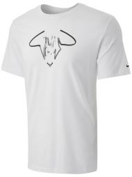 Теннисная футболка мужская Nike Court Rafa Tee Vamos white/black