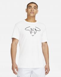 Теннисная футболка мужская Nike Court Rafa Tee Vamos white/black