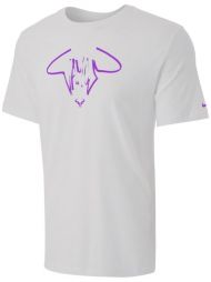 Теннисная футболка мужская Nike Court Rafa Tee Vamos football grey/wild berry