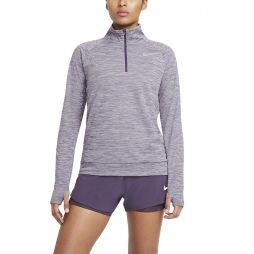 Тенісна футболка жіноча Nike Pacer Shirt dark raisin/heather/reflective silver