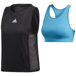 Тенісна майка жіноча Adidas Escouade Tank black/shock cyan Тенісна майка жіноча Adidas Escouade Tank black/shock cyan