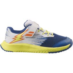 Детские теннисные кроссовки Babolat Pulsion All Court Kid dark blue/sulphur spring Детские теннисные кроссовки Babolat Pulsion All Court Kid dark blue/sulphur spring