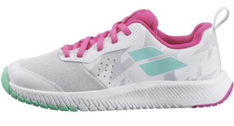 Детские теннисные кроссовки Babolat Pulsion All Court Junior white/red rose Детские теннисные кроссовки Babolat Pulsion All Court Junior white/red rose