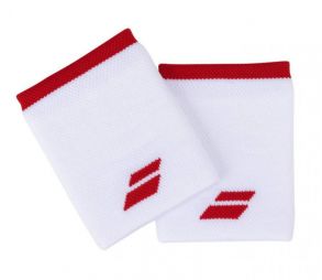 Напульсник Babolat Logo Jumbo Wristband white/fiesta red