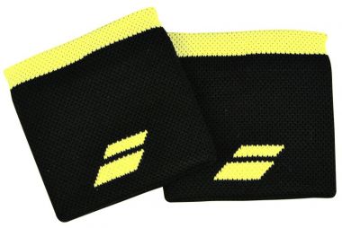 Напульсник Babolat Logo Wristband black/sulphur spring