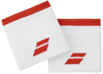 Напульсник Babolat Logo Wristband white/fiesta red