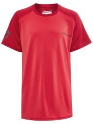 Тенісна футболка дитяча Babolat Play Crew Neck Tee Boy tomato red Тенісна футболка дитяча Babolat Play Crew Neck Tee Boy tomato red