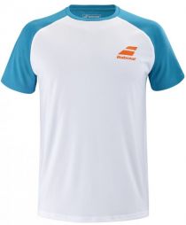 Тенісна футболка чоловіча Babolat Play Crew Neck Tee Men white/caneel bay