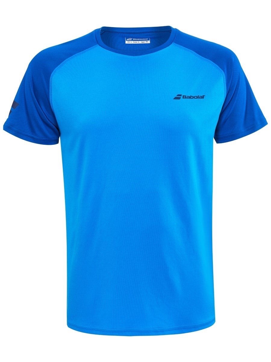 Теннисная футболка мужская Babolat Play Crew Neck Tee Men blue aster