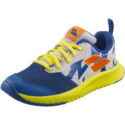 Детские теннисные кроссовки Babolat Pulsion All Court Junior dark blue/sulphur spring Детские теннисные кроссовки Babolat Pulsion All Court Junior dark blue/sulphur spring