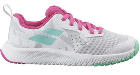 Детские теннисные кроссовки Babolat Pulsion All Court Junior white/red rose Детские теннисные кроссовки Babolat Pulsion All Court Junior white/red rose
