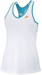 Тенісна майка дитяча Babolat Play Tank Top Girl white/caneel bay