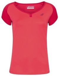 Тенісна футболка дитяча Babolat Play Cap Sleeve Top Girl tomato red Тенісна футболка дитяча Babolat Play Cap Sleeve Top Girl tomato red