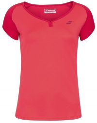 Тенісна футболка жіноча Babolat Play Cap Sleeve Top Women tomato red Тенісна футболка жіноча Babolat Play Cap Sleeve Top Women tomato red