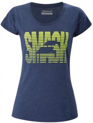 Тенісна футболка жіноча Babolat Exercise Massange Tee estate blue heather