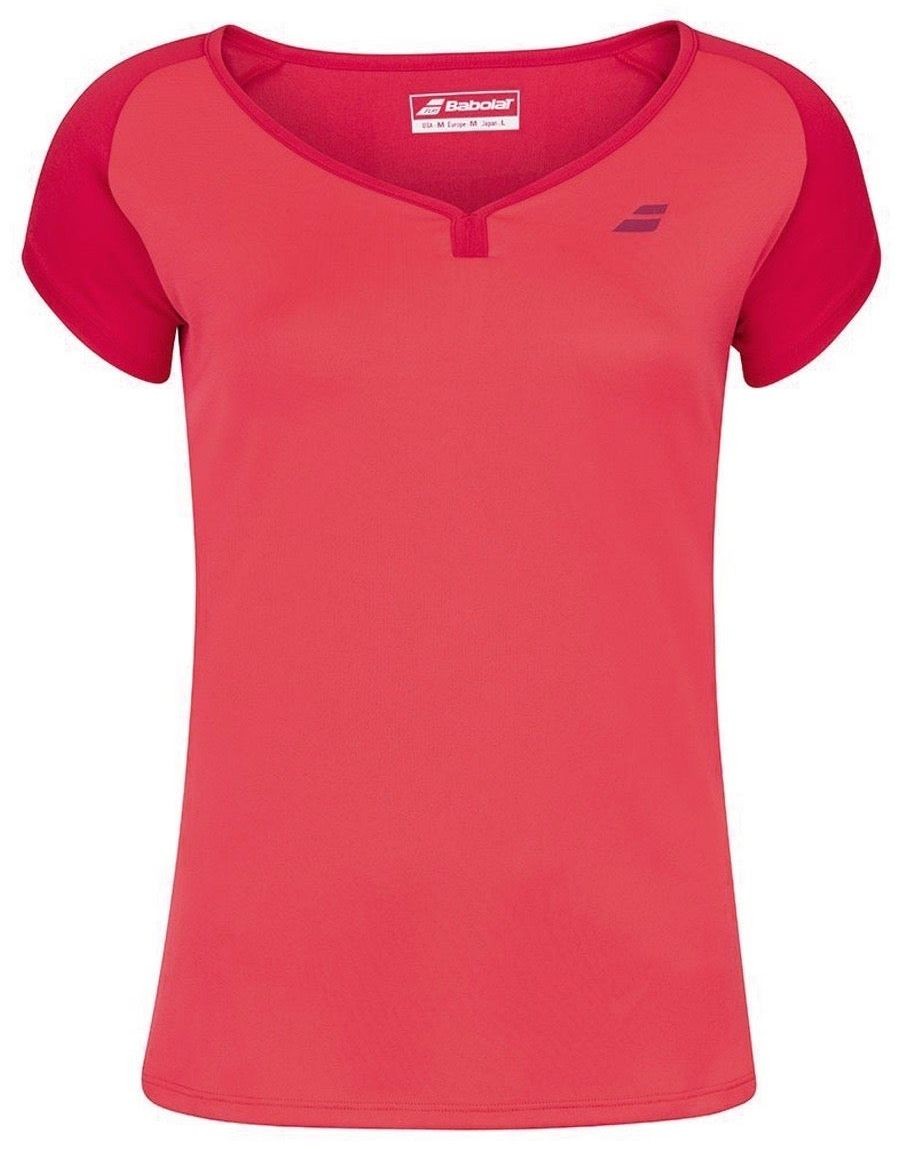 Теннисная футболка детская Babolat Play Cap Sleeve Top Girl tomato red