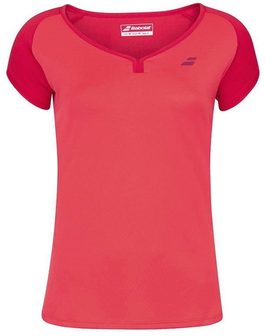 Теннисная футболка женская Babolat Play Cap Sleeve Top Women tomato red
