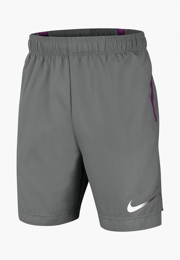 Теннисные шорты детские Nike Boys Woven Short smoke grey/black
