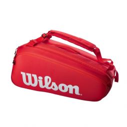 Тенісна сумка Wilson Super Tour 9 Pk red