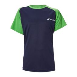 Тенісна футболка дитяча Babolat Play Crew Neck Tee Boy peacoat/poison green Тенісна футболка дитяча Babolat Play Crew Neck Tee Boy peacoat/poison green