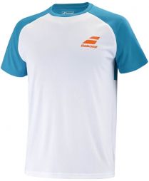 Тенісна футболка дитяча Babolat Play Crew Neck Tee Boy white/caneel boy Тенісна футболка дитяча Babolat Play Crew Neck Tee Boy white/caneel boy