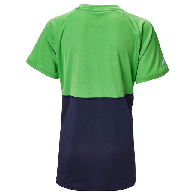 Теннисная футболка детская Babolat Play Crew Neck Tee Boy peacoat/poison green