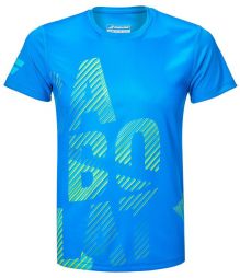 Тенісна футболка дитяча Babolat Exercise Big Babolat Tee blue aster Тенісна футболка дитяча Babolat Exercise Big Babolat Tee blue aster