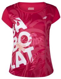 Тенісна футболка дитяча Babolat Exercise Graphic Tee red rose Тенісна футболка дитяча Babolat Exercise Graphic Tee red rose