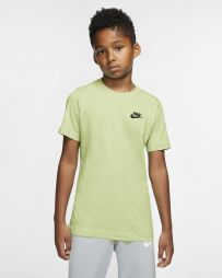 Тенісна футболка дитяча Nike Tee Embedded Futura light lime/black Тенісна футболка дитяча Nike Tee Embedded Futura light lime/black