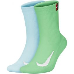 Носки тенісні Nike Multiplier Crew 2PR Cushioned 2 пари blue/green