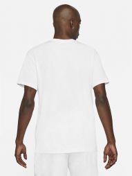 Тенісна футболка чоловіча Nike Court Tee Seasonal Court white/martian sunrise