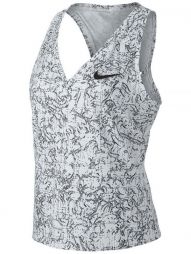 Тенісна майка жіноча Nike Court Victory Tank Print white/black