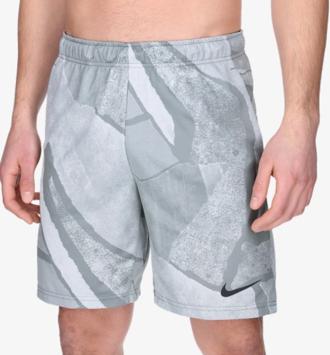 Теннисные шорты мужские Nike Court Printed Short smoke grey