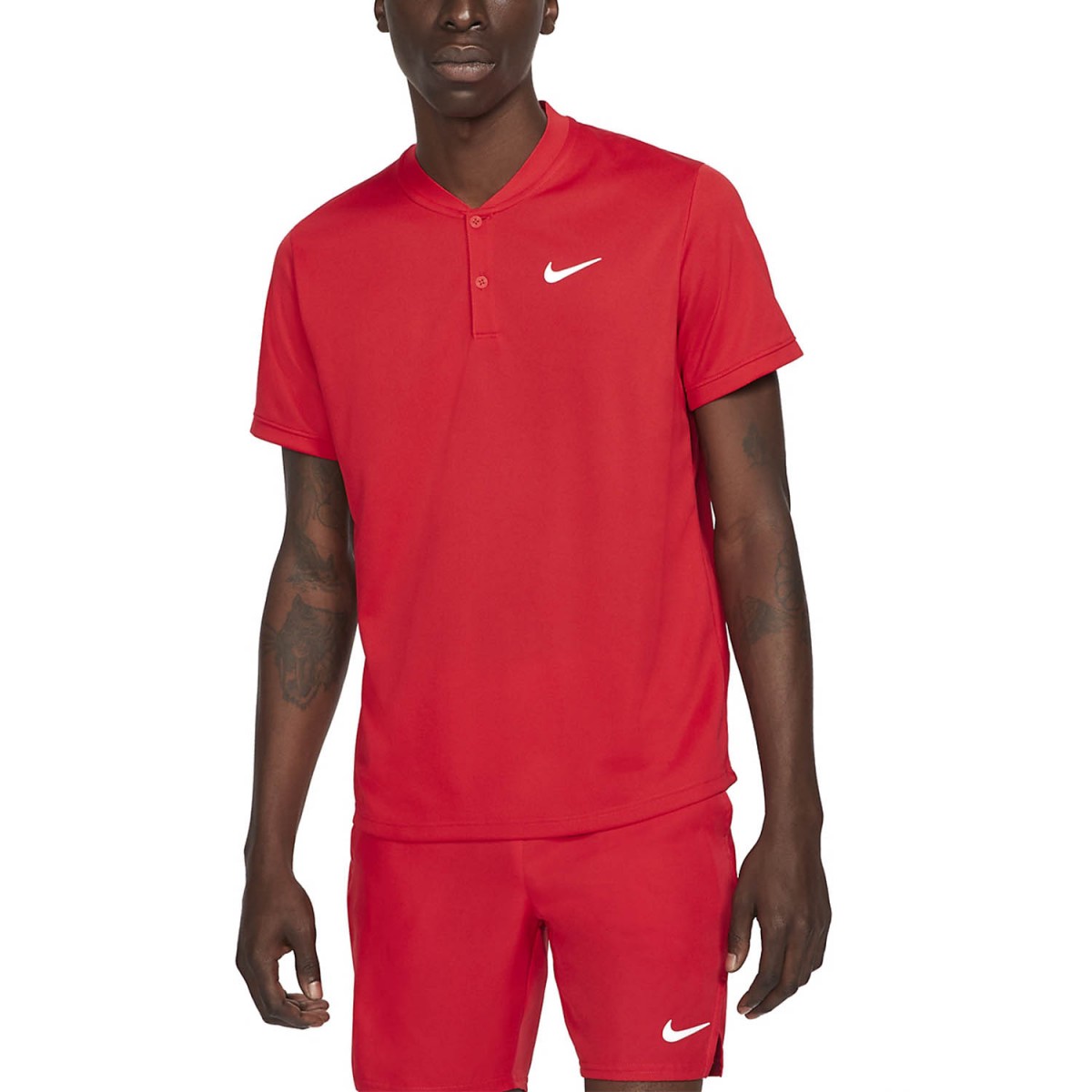 Теннисная футболка мужская Nike Court Polo Blade university red/white